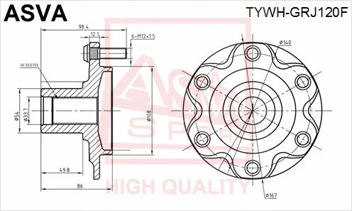 Wheel Hub (TYWH-GRJ120F)
