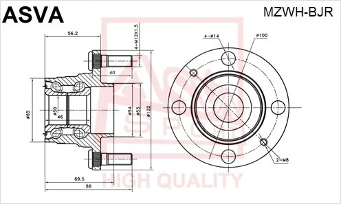 Wheel Hub (MZWH-BJR)