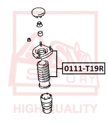 Mounting, shock absorber (0111-T19R)
