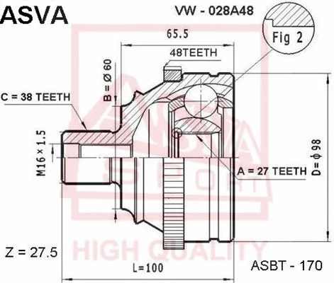 Joint Kit, drive shaft (VW-028A48)