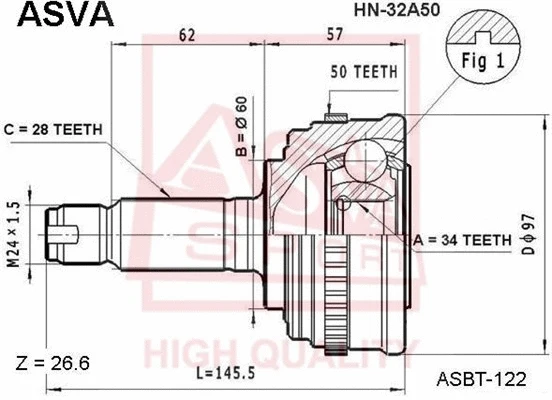 Joint Kit, drive shaft (HN-32A50)