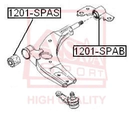 Mounting, control/trailing arm (1201-SPAS)