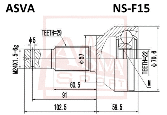 Joint Kit, drive shaft (NS-F15)