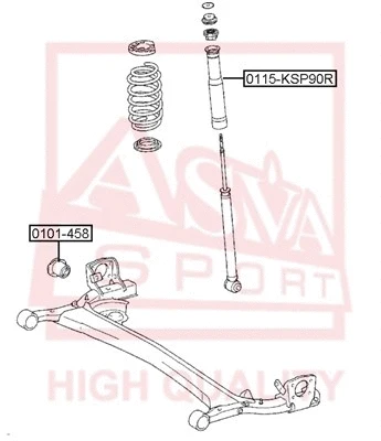 Mounting, control/trailing arm (0101-458)