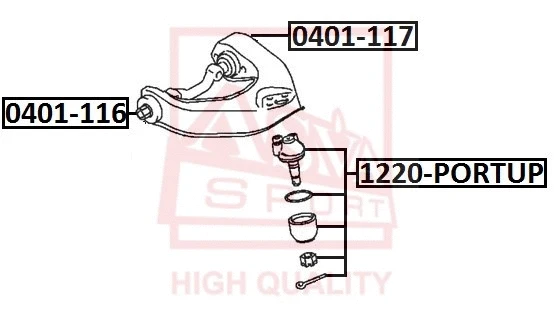 Mounting, control/trailing arm (0401-117)