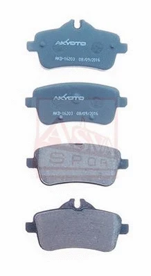 Brake Pad Set, disc brake (AKD-16203)