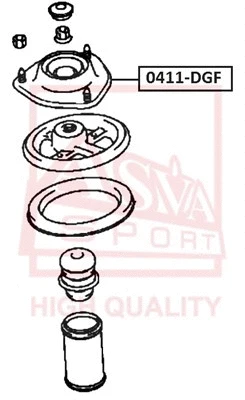Mounting, shock absorber (0411-DGF)