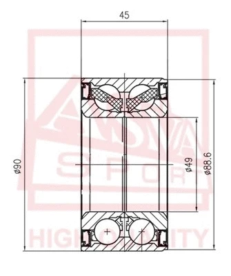 Wheel Bearing (DAC49900045)