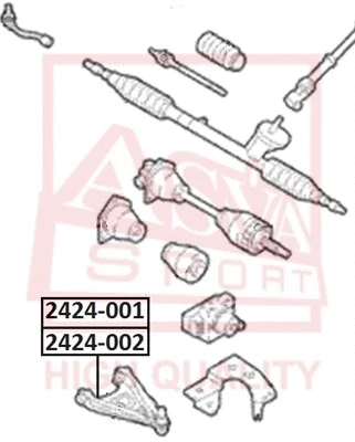 Control/Trailing Arm, wheel suspension (2424-002)