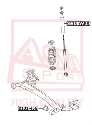 Mounting, control/trailing arm (0101-456)