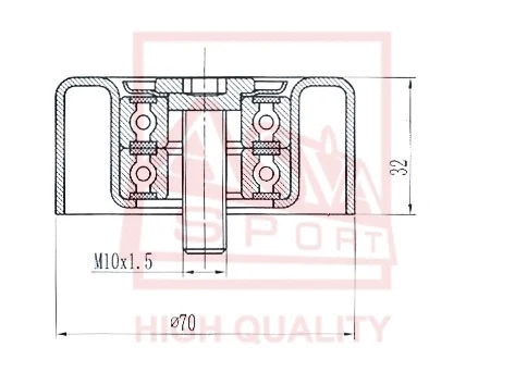 Tensioner Pulley, V-belt (TYBP-007)