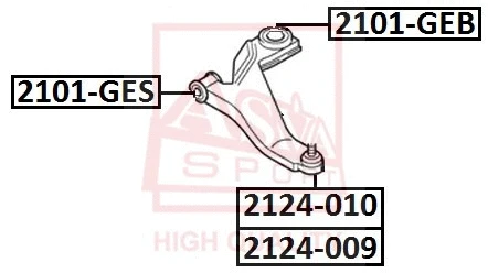 Control/Trailing Arm, wheel suspension (2124-009)