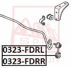 Link/Coupling Rod, stabiliser bar (0323-FDRL)