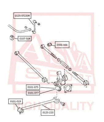 Link/Coupling Rod, stabiliser bar (0123-ST220R)