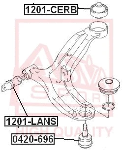 Mounting, control/trailing arm (1201-CERB)
