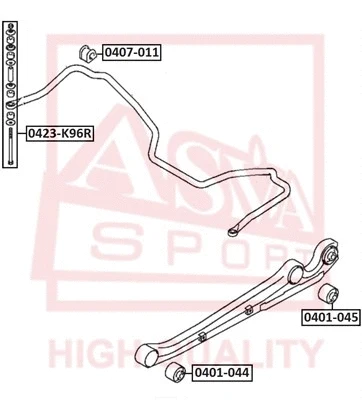 Bushing, stabiliser bar (0407-011)