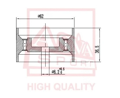Tensioner Pulley, V-belt (TYBP-008)