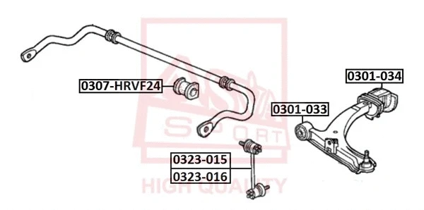 Link/Coupling Rod, stabiliser bar (0323-016)