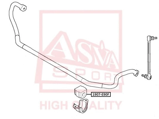 Bushing, stabiliser bar (1907-E90F)