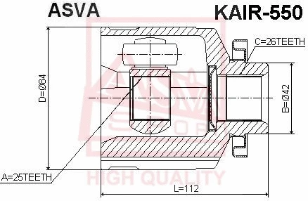 Joint Kit, drive shaft (KAIR-550)