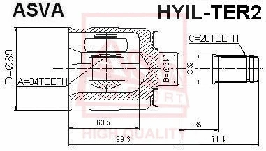Joint Kit, drive shaft (HYIL-TER)