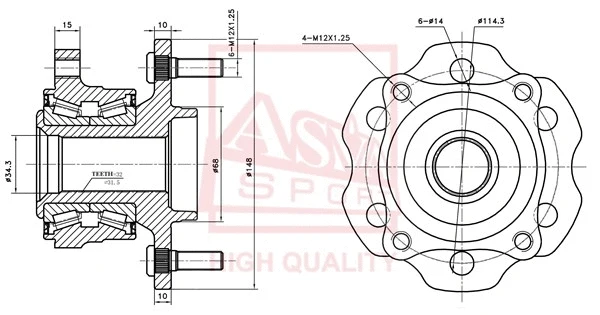 Wheel Hub (NSWH-R51R)