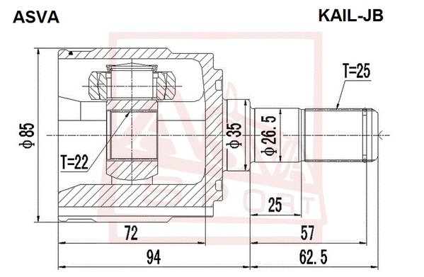 Joint Kit, drive shaft (KAIL-JB)