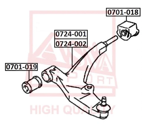 Mounting, control/trailing arm (0701-018)