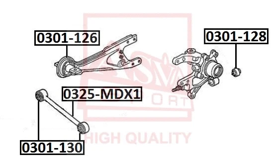 Mounting, control/trailing arm (0301-130)