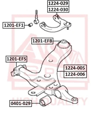 Mounting, control/trailing arm (1201-EFB)