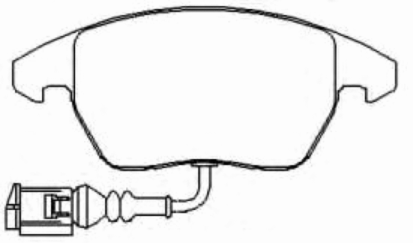 Brake Pad Set, disc brake (AKD-0348)
