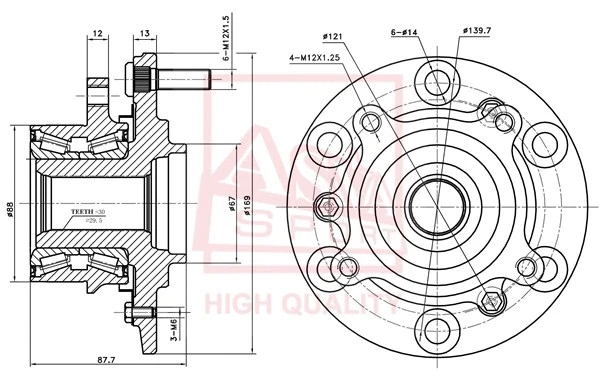 Wheel Hub (MTWH-KB4F)