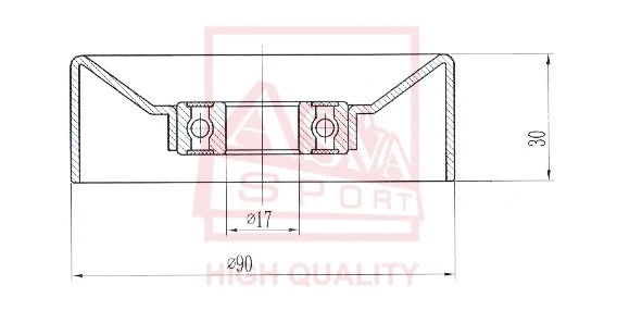 Tensioner Pulley, V-belt (TYBP-031)