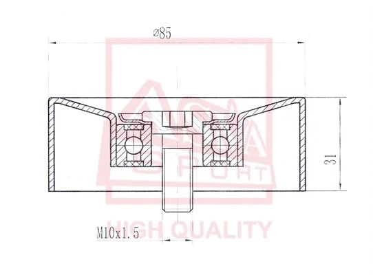 Tensioner Pulley, V-belt (NSBP-022)