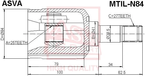 Joint Kit, drive shaft (MTIL-N84)