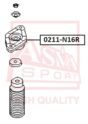 Mounting, shock absorber (0211-N16R)