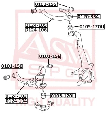 Mounting, control/trailing arm (0101-155)