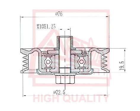 Tensioner Pulley, V-belt (HNBP-004)