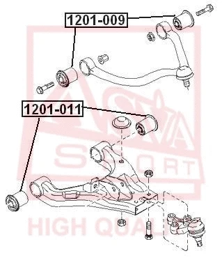 Mounting, control/trailing arm (1201-009)