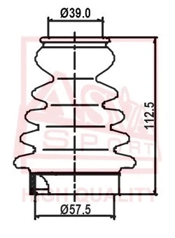 Bellow, drive shaft (ASBT-144)