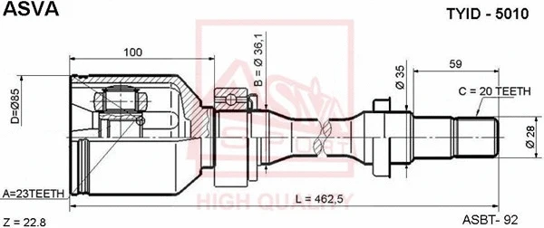 Joint Kit, drive shaft (TYID-5010)