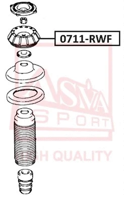 Mounting, shock absorber (0711-RWF)