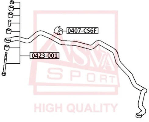 Bushing, stabiliser bar (0407-CS6F)