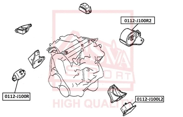 Mounting, engine (0112-J100L2)