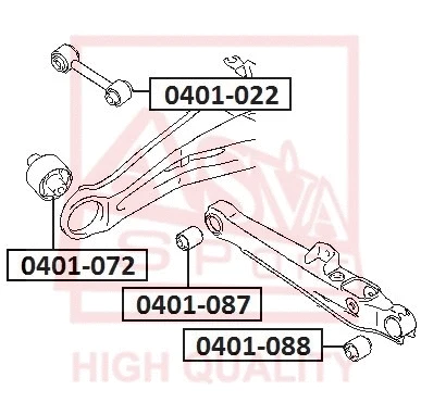 Mounting, control/trailing arm (0401-088)
