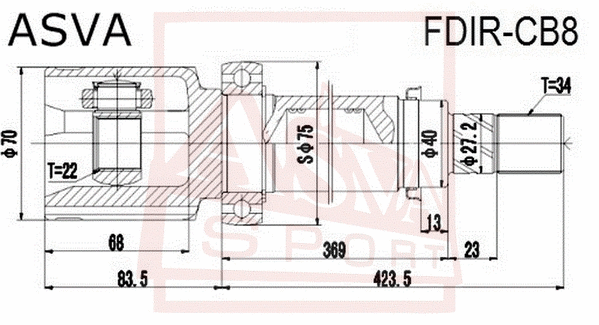 Joint Kit, drive shaft (FDIR-CB8)