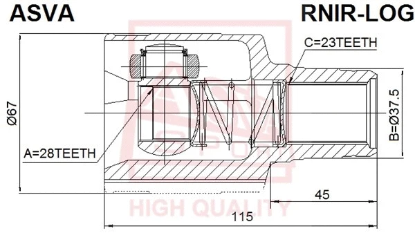 Joint Kit, drive shaft (RNIR-LOG)
