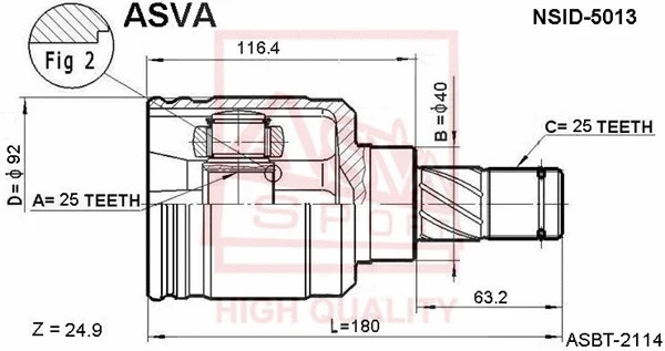 Joint Kit, drive shaft (NSID-5013)