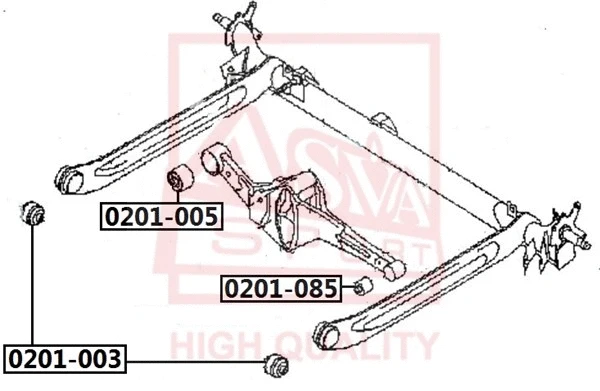 Mounting, control/trailing arm (0201-005)