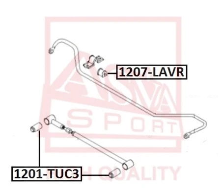 Mounting, control/trailing arm (1201-TUC3)